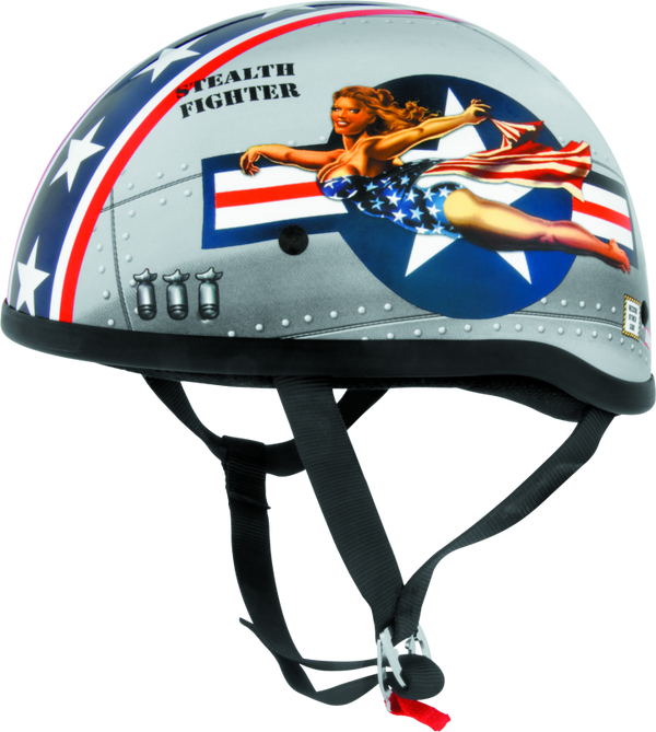 Skid Lids Bomber Pinup Original Helmet - Medium - Bull Strap
