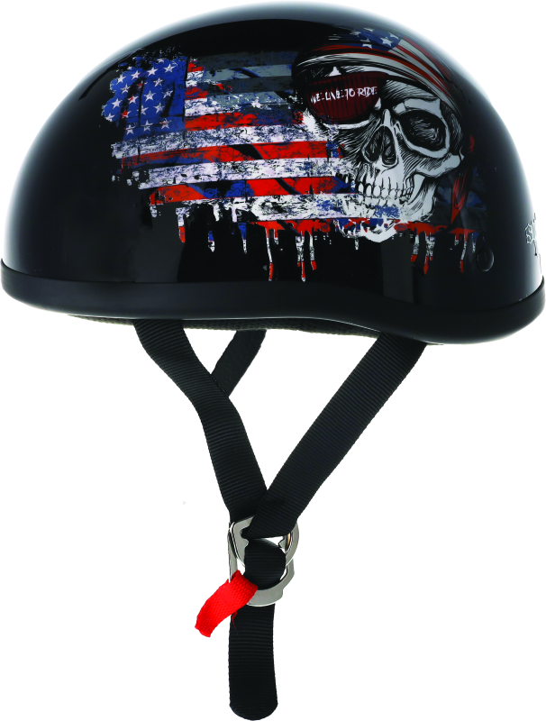 Skid Lids Live To Ride Original Helmet - Large - Bull Strap