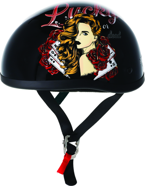 Skid Lids Lucky Lady Original Helmet - Small - Bull Strap