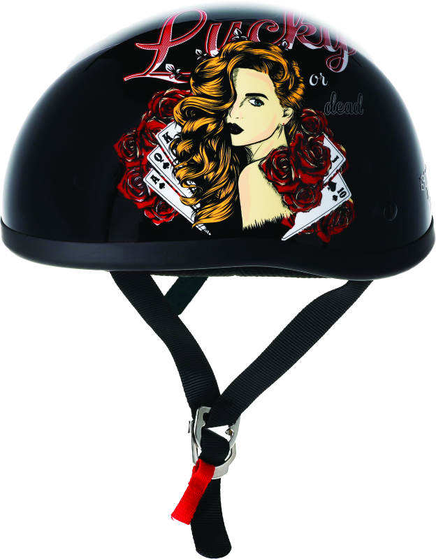 Skid Lids Lucky Lady Original Helmet - Small - Bull Strap