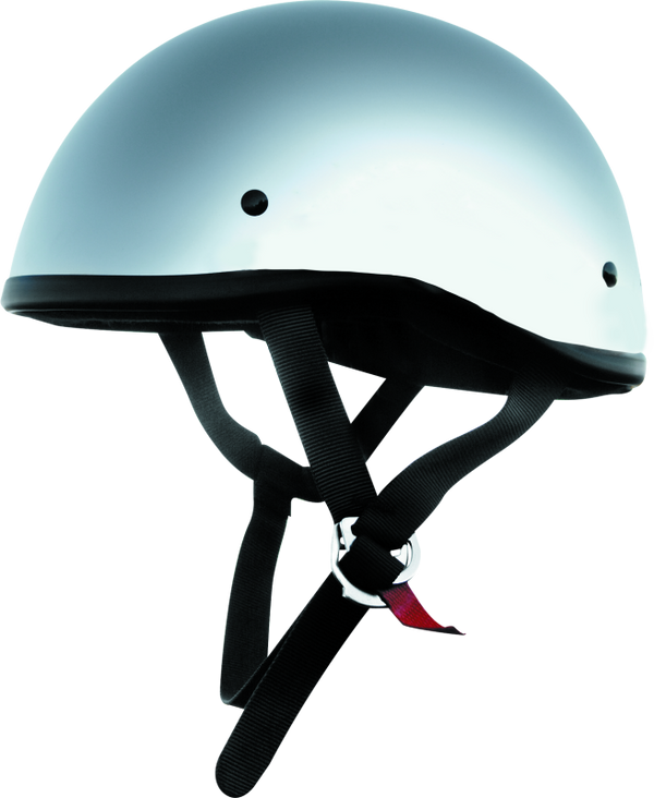 Skid Lids Original Helmet Chrome - 2XL - Bull Strap