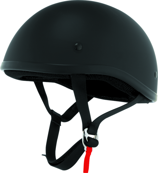 Skid Lids Original Helmet Flat Black - Small - Bull Strap