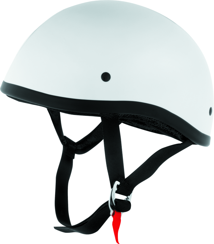 Skid Lids Original Helmet White - XL - Bull Strap