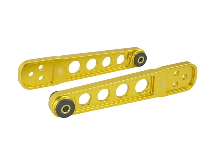 Skunk2 01-05 Honda Civic Gold Anodized Rear Lower Control Arm (Includes Socket Tool) - Bull Strap