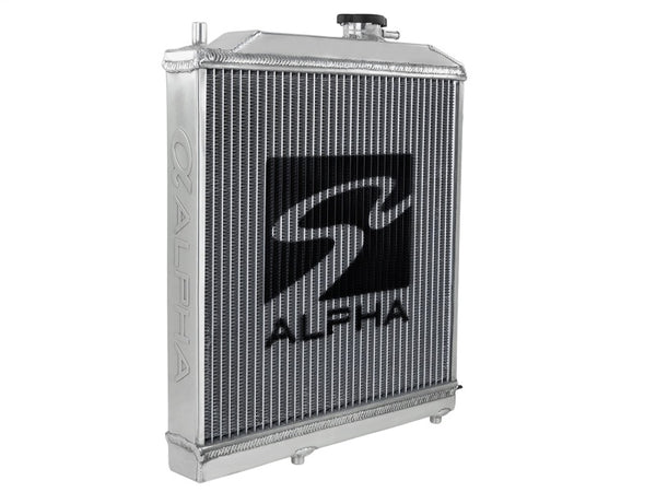Skunk2 Alpha Series 88-91 Honda Civic/CRX Radiator (Half Size) (Dual Core) - Bull Strap