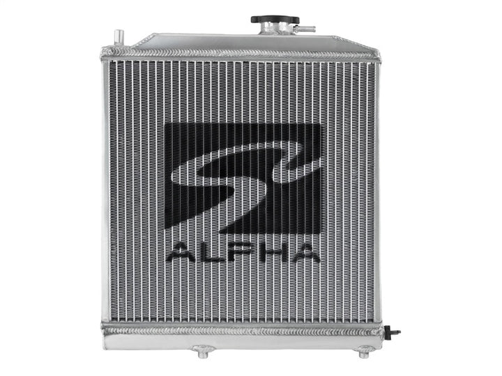 Skunk2 Alpha Series 88-91 Honda Civic/CRX Radiator (Half Size) (Dual Core) - Bull Strap