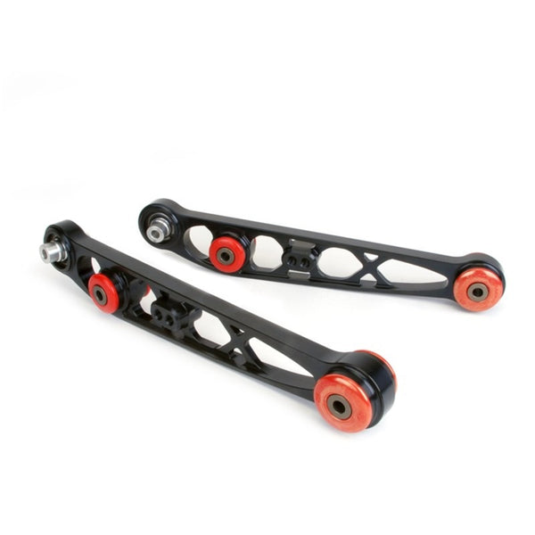 Skunk2 Honda/Acura EG/DC Ultra Series Rear Lower Control Arm Set - Black - Bull Strap