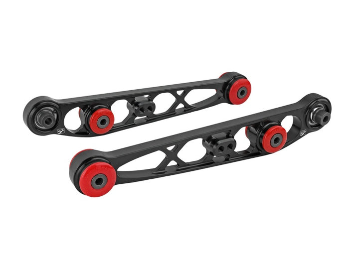 Skunk2 Honda/Acura EG/DC Ultra Series Rear Lower Control Arm Set - Black - Bull Strap