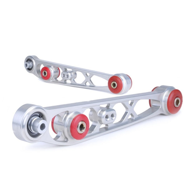 Skunk2 Honda/Acura EG/DC Ultra Series Rear Lower Control Arm Set - Clear - Bull Strap