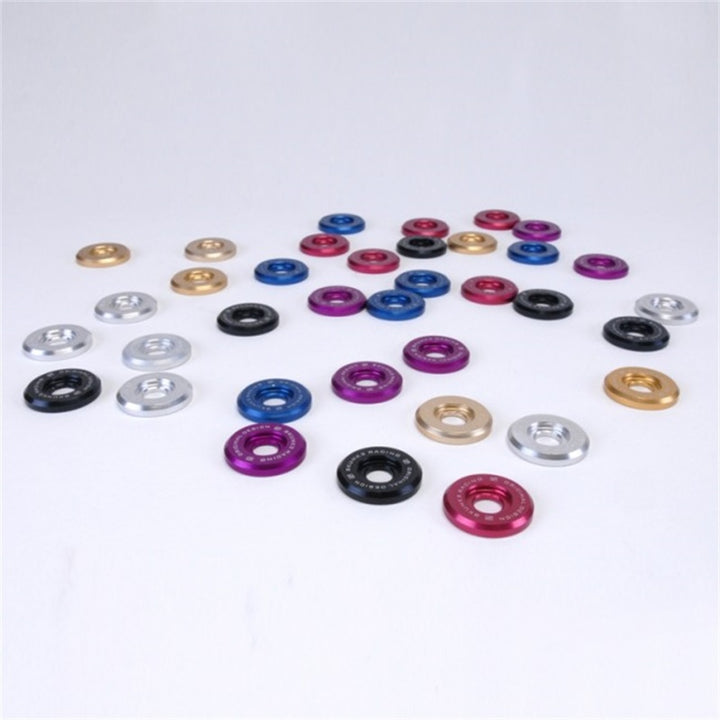 Skunk2 Small Fender Black Anodized Washer Kit (6 Pcs.) - Bull Strap