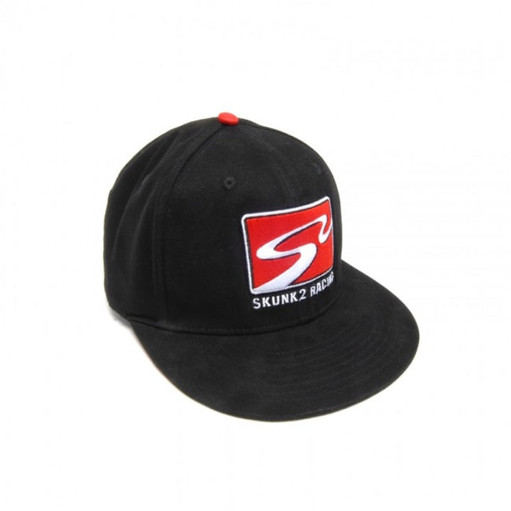 Skunk2 Team Baseball Cap Racetrack Logo (Black) - L/XL - Bull Strap