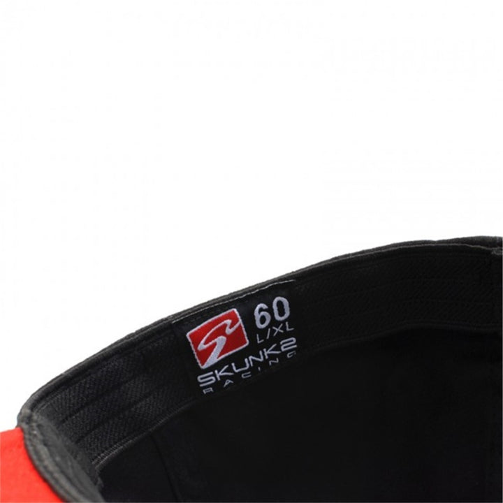 Skunk2 Team Baseball Cap Racetrack Logo (Black) - L/XL - Bull Strap