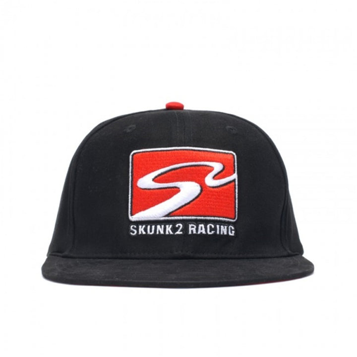 Skunk2 Team Baseball Cap Racetrack Logo (Black) - L/XL - Bull Strap