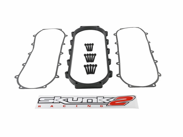 Skunk2 Ultra Series Honda/Acura Black RACE Intake Manifold 1 Liter Spacer (Inc Gasket & Hardware) - Bull Strap