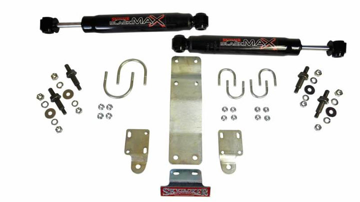 Skyjacker 2007-2017 Jeep Wrangler (JK) (Use w/ OEM Tie Rods) Dual Steering Damper Kit w/ Black Max - Bull Strap