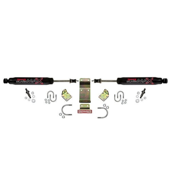 Skyjacker 2018 Jeep Wrangler JL - Black Dual Steering Damper Kit - Bull Strap