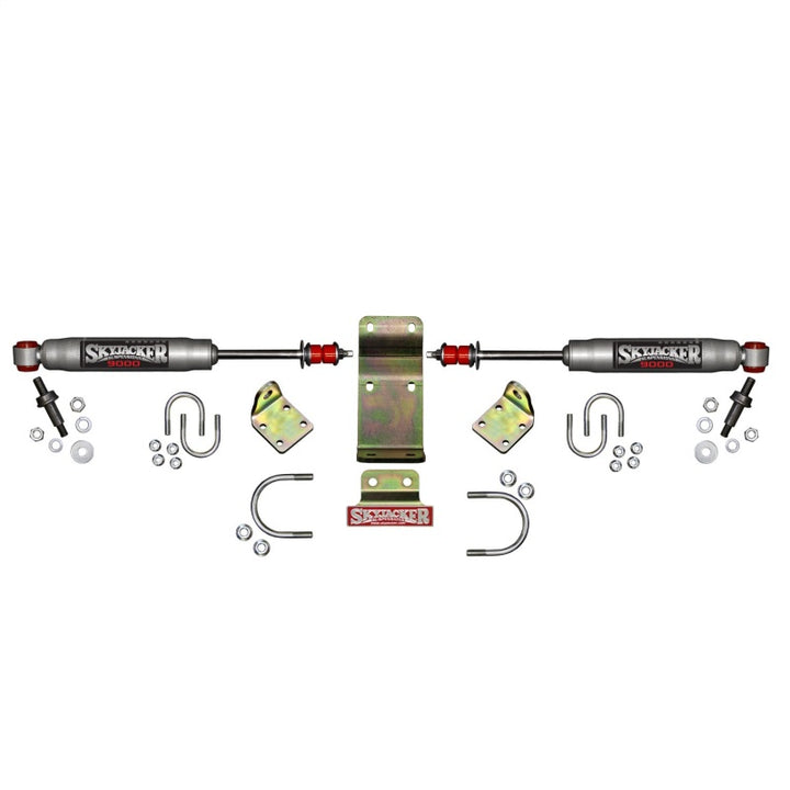 Skyjacker 2018 Jeep Wrangler JL - Silver Dual Steering Damper Kit - Bull Strap