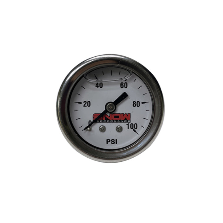 Snow 0-100PSI Fuel Pressure Gauge (1/8in NPT) - Bull Strap