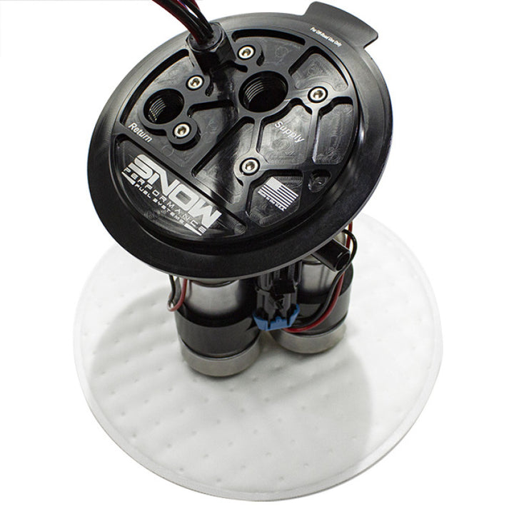 Snow 2015+ Dodge Hellcat/Demon/Redeye High Output Fuel Hat - Triple Pump - Bull Strap