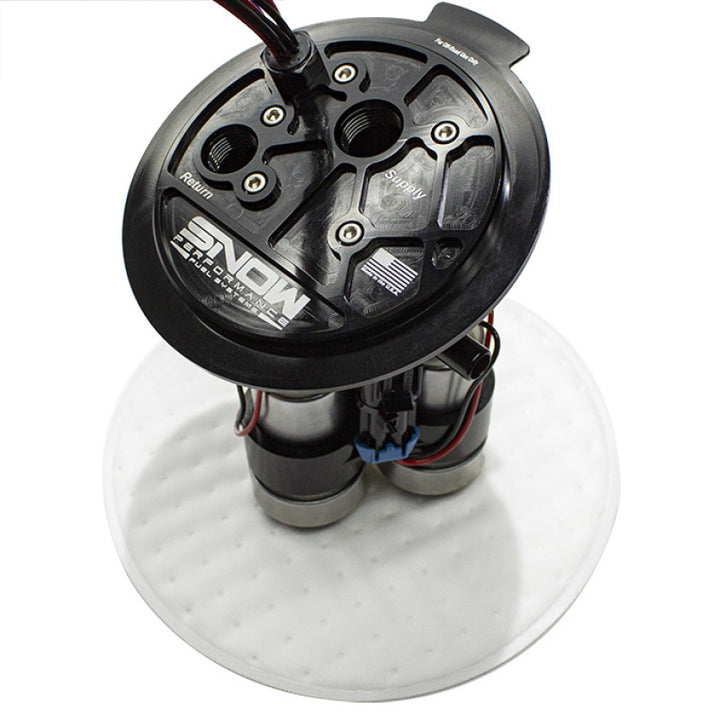 Snow 2015+ Dodge Hellcat/Demon/Redeye High Output Fuel Hat - Triple Pump - Bull Strap