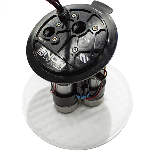 Snow 2015+ Dodge Hellcat/Demon/Redeye Standard Version Fuel Hat - Dual Pump - Bull Strap