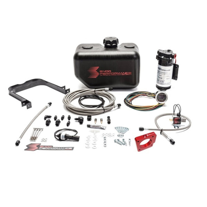 Snow Performance 05-14 STI Stg 2 Boost Cooler Water Injection Kit w/SS Brd Line & 4AN Fittings - Bull Strap