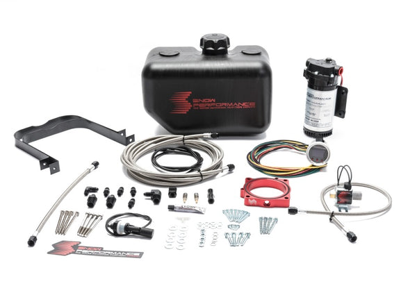 Snow Performance 08+ Charger Stg 2 Boost Cooler F/I Water Injection Kit (SS Braided Line & 4AN) - Bull Strap