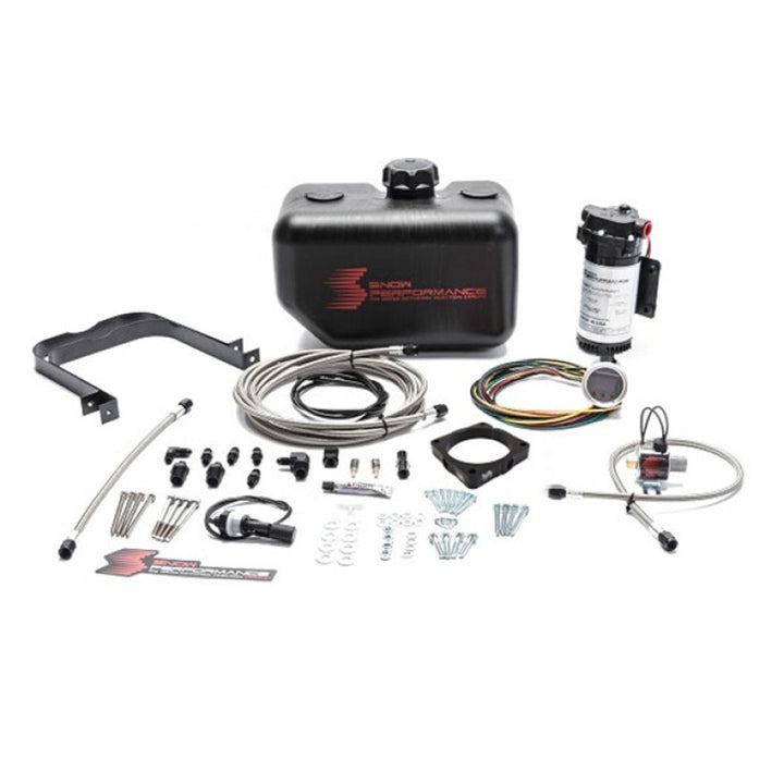 Snow Performance 08+ Charger Stg 2 Boost Cooler F/I Water Injection Kit (SS Braided Line & 4AN) - Bull Strap