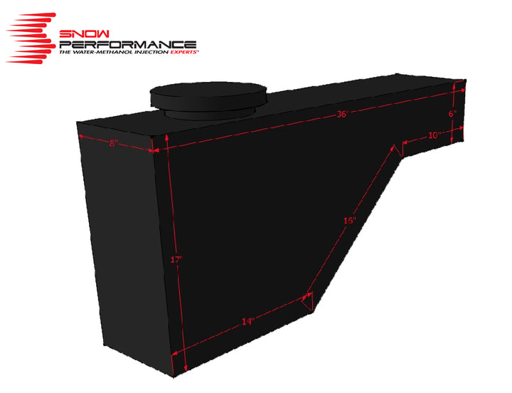 Snow Performance 10 Gallon Tool Box Style Reservoir (Incl Front Bracket & Hardware) - Bull Strap