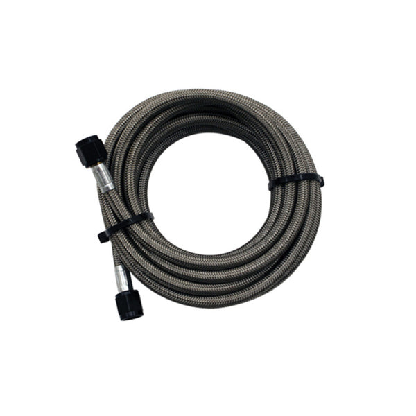 Snow Performance 5ft Stainless Steel Braided Water Line (4AN Black) - Bull Strap