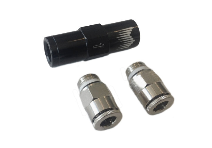 Snow Performance High Flow Water Check Valve Quick-Connect Fittings (For 1/4in. Tubing) - Bull Strap