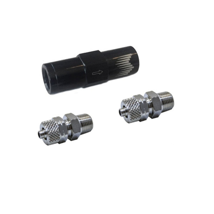 Snow Performance High Flow Water Check Valve Quick-Connect Fittings (For 1/4in. Tubing) - Bull Strap
