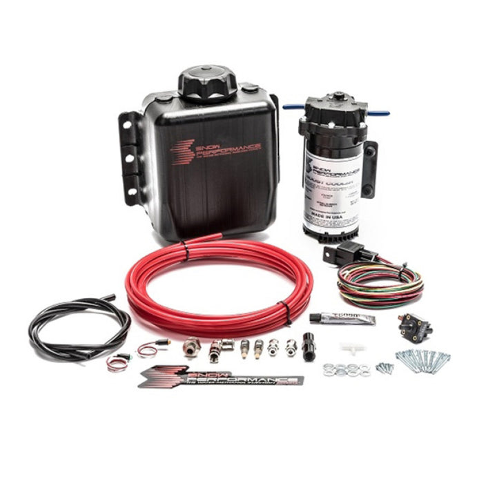 Snow Performance Stg 1 Boost Cooler TD Water Injection Kit (Incl. Red Hi-Temp Tubing/Quick Fittings) - Bull Strap