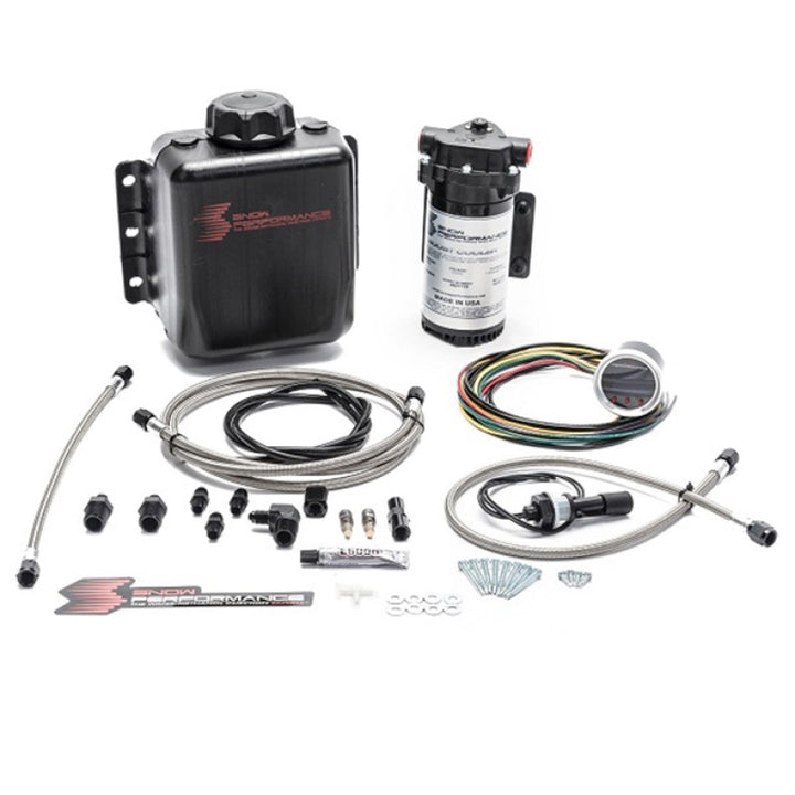 Snow Performance Stg 2 Boost Cooler F/I Prog. Water Injection Kit (SS Braided Line 4AN Fittings) - Bull Strap