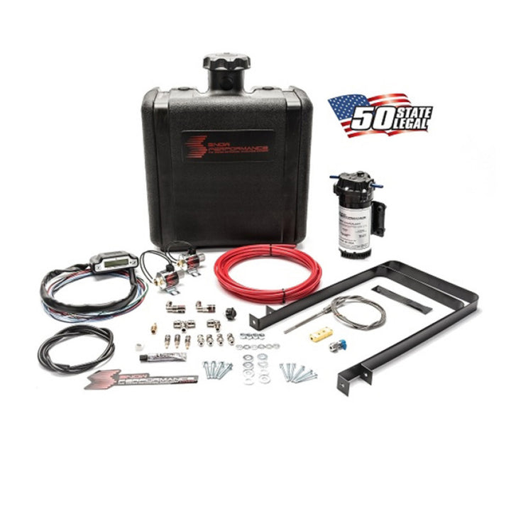Snow Performance Stg 3 Boost Cooler Water Injection Kit TD (Red Hi-Temp Tubing and Quick Fittings) - Bull Strap