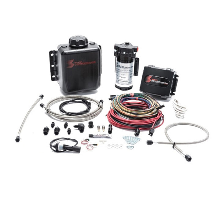 Snow Performance Stg 4 Boost Cooler Platinum Water Injection Kit (w/SS Braid Line and 4AN Fitting) - Bull Strap