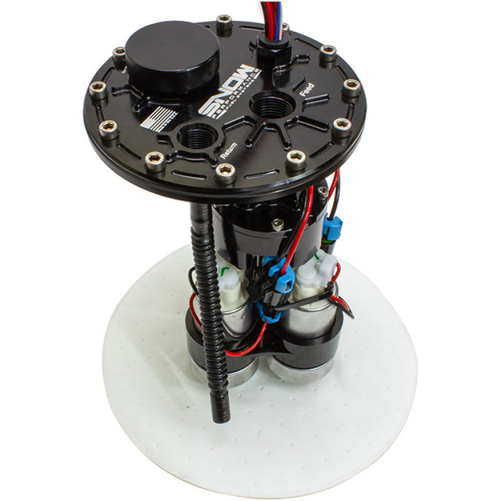 Snow Universal 10 Gal 8.72in Tank Depth Multi Pump Max Flow Fuel Hat - Triple Pump - Bull Strap
