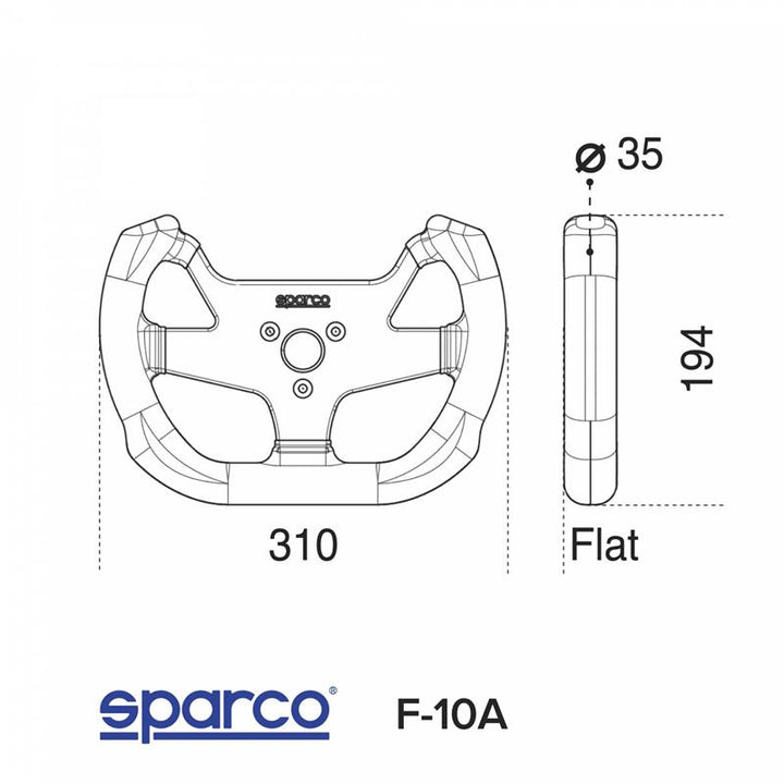Sparco F10A Suede Black Steering Wheel - Bull Strap