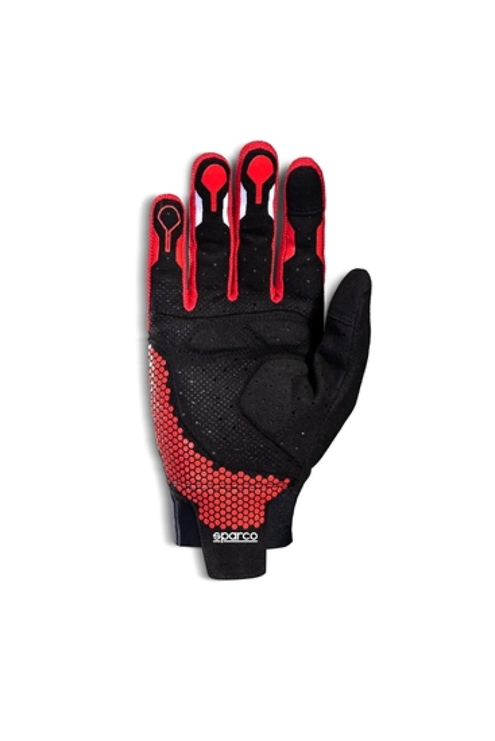 Sparco Gloves Hypergrip+ 10 Black/Red - Bull Strap