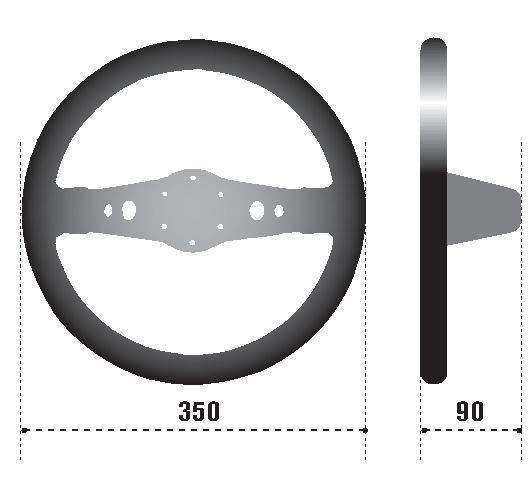 Sparco Steering Wheel 215 Suede Black - Bull Strap