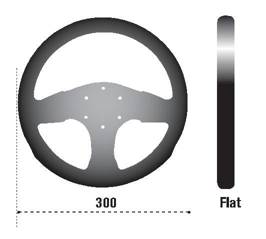 Sparco Steering Wheel 300 Suede Black - Bull Strap