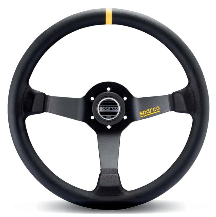Sparco Steering Wheel 345 Leather Black - Bull Strap