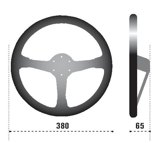 Sparco Steering Wheel 368 Suede Black - Bull Strap