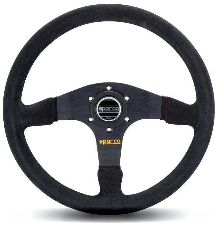 Sparco Steering Wheel 375 Suede Black - Bull Strap