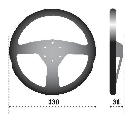 Sparco Steering Wheel 383 Suede Black - Bull Strap