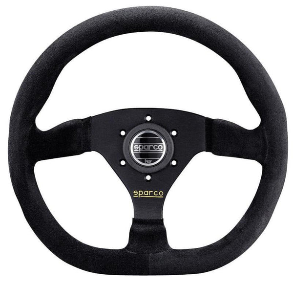 Sparco Steering Wheel L360 Ring Suede Black - Bull Strap