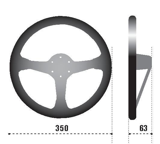 Sparco Steering Wheel L575 Monza Leather - Bull Strap