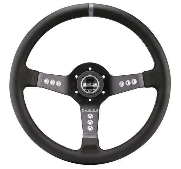 Sparco Steering Wheel L777 Leather Black - Bull Strap