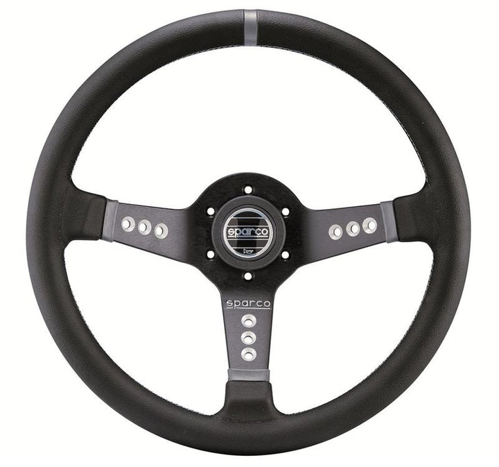 Sparco Steering Wheel L777 Suede Black - Bull Strap