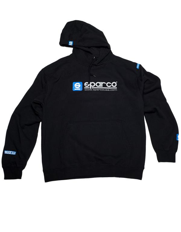 Sparco Sweatshirt Hooded WWW Blk Xxlrg - Bull Strap